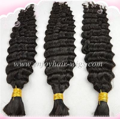 China Bulto remy virginal del pelo del malasio 5A, onda profunda natural 10