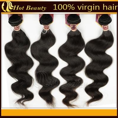 China Natural Black Virgin Human Hair Extensions Body Wave for sale