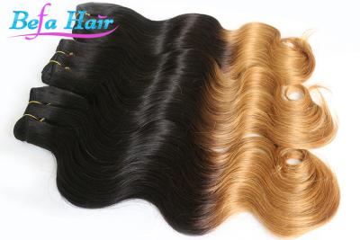 China Brazilian Soft 25 inch Two Color Ombre Remy Hair Extensions Body Wave for sale