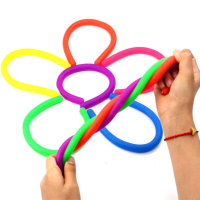 China Stretchy Stretchy String Wiggles Sensory Toys Build Resistance Squeeze Strengthen Arm Noodle Stress Reliever Toy For Autism ADD ADHD for sale