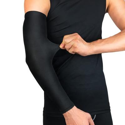 China Hot Selling Lycra Fashion Breathable Sports Elbow Sleeve Friendly Non-slip Exercise Compression Arm Warmers Support Brace for sale