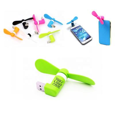 China Mobile Phone Fan Christmas Digital USB Portable Micro Phone Fans Logo Custom Mini Fan 2 in 1 for Phone for sale