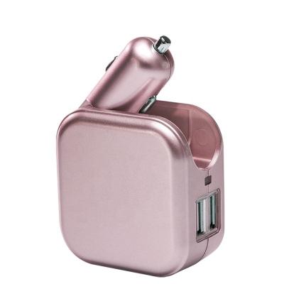 China Mobile Phone New 2 in 1 Dual USB Wall Car Charger Combo / USB Car & Home Charger / Car Trip Fast Charging Charger for sale