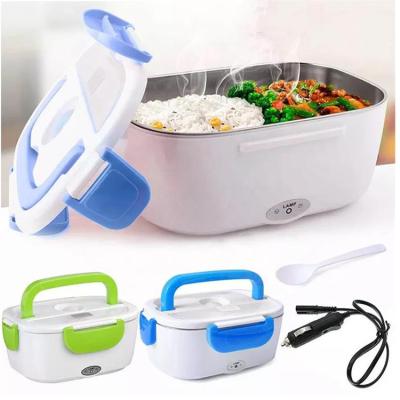 China 12v Truck Home Car Lunch Box Portable Electric Heating Food Warmer Stainless Steel Food Warmer Bowl for sale