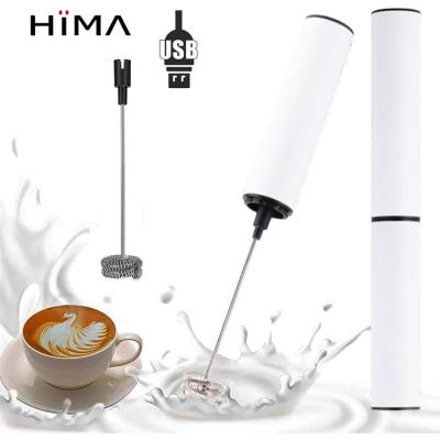 China Viable Mini Automatic Milk Frother Stainless Steel Rechargeable Handheld Milk Frother Espumador De Leche USB Electrico for sale