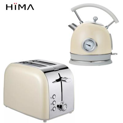 China Retro Breakfast Maker Kettle Toaster Set 2 Slice Retro Pop Sandwich Toaster Bread Electric Smart Toaster for sale