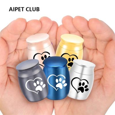 China Small Pet Dog Cremation Urns Cat Urns Memorial Paw Print Dog Ashes Urns Viable Portable Keepsakes for sale