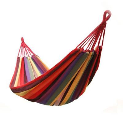 China Convenient Two Person Cotton Canvas Double Hammock Hanging Chair Swing Ultralight Hammock For Patio Garden Backyard for sale