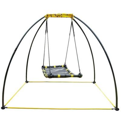 China Modern Backyard Outdoor Kids Swing Sets Metal 360 Degree UFO Swing And Stand For Kids for sale