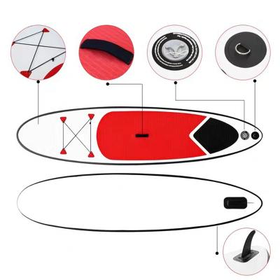 China New Hot Sale 320*77*15cm Unisex Hot Sale Foldable Inflatable Surf Skateboard Water Sports Equipment In 2021 for sale