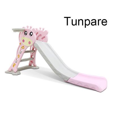 China Tunpare Large Plastic Toddler Slide Sports Climber and Slide for Kids with Easy Climb Stairs and Basketball Hoop Ring Games for sale