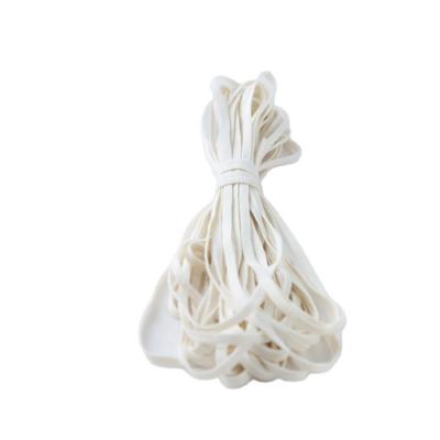 China Round 3mm Elastic White Earloop Cord Elastic Cord Band For Face Mask for sale