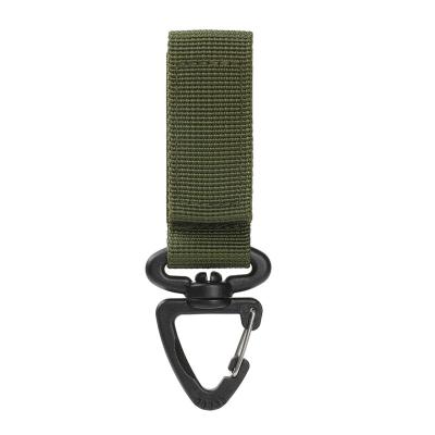 China Eco-Friendly Custom Wholesale Eco-Friendly Wholesale 360-Degree Rotation Molle Military Quick Release Carabiner Lanyard Key Ring With Strap for sale