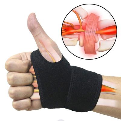 China High Quality Compression Wrist Support Pain Relief Adjustable Elasticity Breathable Customized Nylon Wrist Brace With Metal Thumb Splint for sale