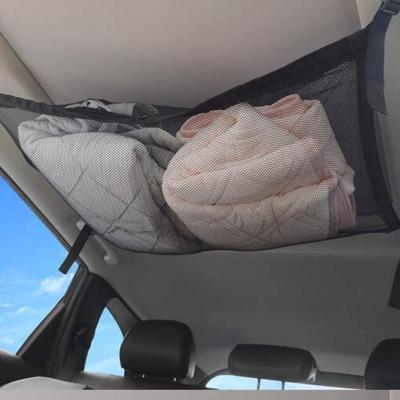 China Easy Interior Multi-Purpose Mesh Bag Adjustable Roof Car Roof Car Storage Bag Mesh Storage Bag for sale