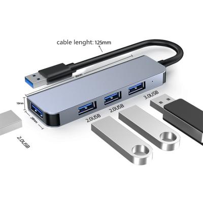 China Gigh-end Aluminum Magnesium Alloys Design Aluminum USB To USB Hub 3.0&2.0 Adapter 4 In 1 Out 4 Ports USB Hub For Ps4 Keyboard And Mouse for sale