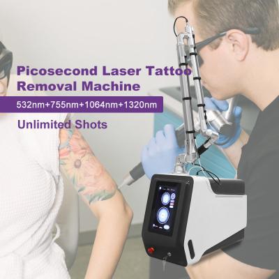 China Portable Professional Picolaser Nd Yag Pico Second 755 nm Picosecond Laser Tattoo Removal Machine for sale