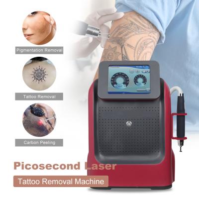 China Máquina láser de picosegundos para blanqueamiento de la piel Eliminación de tatuajes Instrumentos de eliminación de pigmentos de pecas en venta