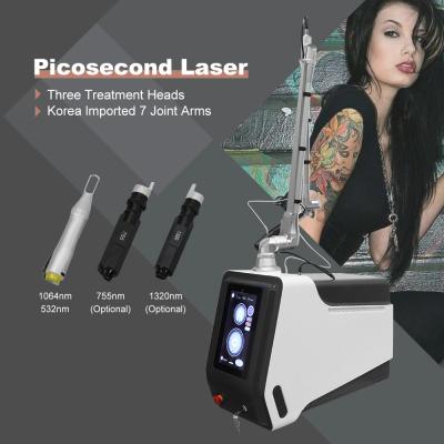 China P3 755nm Pico Laser Tattoo Removal Machine Skin Whitening Laser Toning / effective Pigment Tattoo Removal Pico Laser for sale