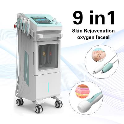 Chine Dermabrasion 9 en 1 Hydra beauté machine de nettoyage du visage Aqua peeling échographie Hydra machine à vendre