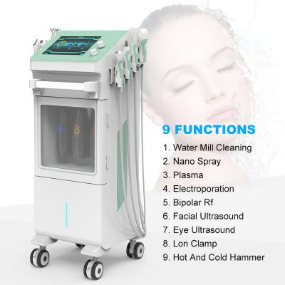 China Spa Gesichtspflege Hydra Hautpflege Mikrodermabrasion Aqua Peel Reinigung Hydratation Hydro Hydra 9 In 1 H202 Gesichtsschönheitsmaschine zu verkaufen