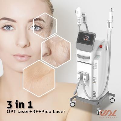 China 3 in 1 IPL  RF Nd Yag OPT Beauty Machine Skin Tightening Tattoo Removal Beauty Machine en venta