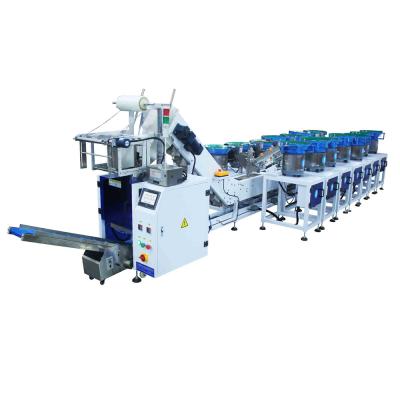 China Bolt And Screw Packaging Machines Auto Vibratory Bowl Feeder 10 Drums Fastener Packaging Machine for sale