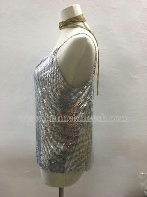 China Garment Sequins Fabric Metal Mesh/Metal Cloth For Party Dress for sale