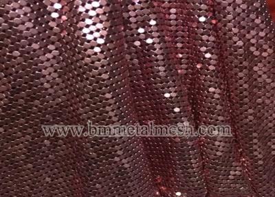 China Colorful 3mm Sequin Aluminum Garment Silver Metallic Mesh Fabric For Bag for sale