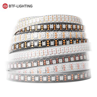 China IP30 65 DC White Black PCB Addressable 5V 67 WS2812B Led Strip Lights for sale