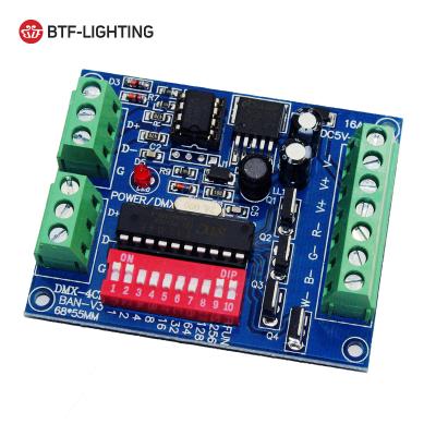 China Dmx512 dimmer controller dmx lighting solution 8ch 12ch 3ch 4ch dmx decoder board for sale