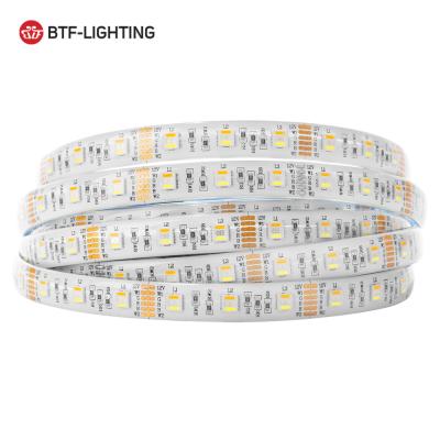 China RGBCCT 5 IN 1 led strip 60LEDs RGBWW RGBCW DC12v 5050 smd smd rgbw 5in1 led strip for sale