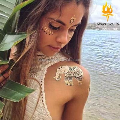 China Various custom temporary gold or silver instant temporary tattoos for sale