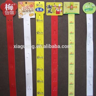 China PVC Or PP Supermarket Hanging Show Hang Strip Plastic Clip Strips pp Plastic Display Clip Strips for sale