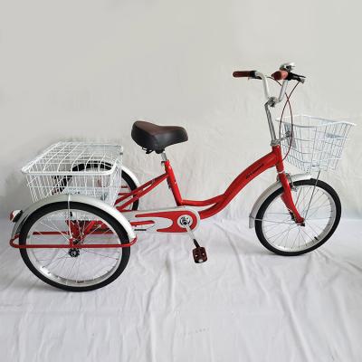 China Ride On Toy Wholesale Cheap Adult Big 20 Wheel 7 Inch 7 Speed ​​Trike For 3 Wheel Tricycle Steel Foldable Tricycle for sale