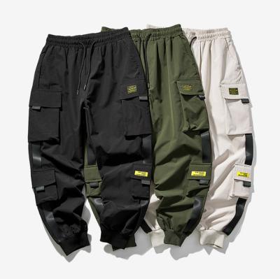 China Anti-wrinkle Multi-pocket pants pants casual fashion cargo pants jogger for men for sale