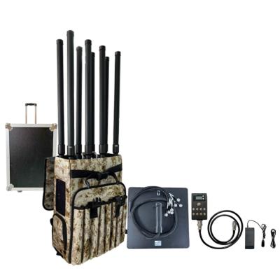 China 8 Channels Backpack Drone Jammer Amplifier Anti FPV Drone GPS Jamming for sale