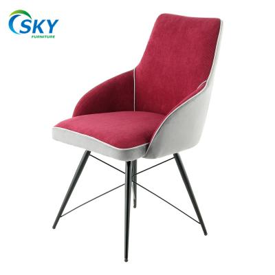 China SKY (Height)Adjustable Fabric Chair Dining Chairs Modern Canvas Fabric Square Dining Chair for sale