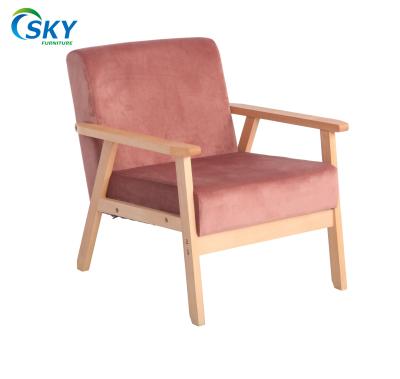 China SKY Modern Design Wooden Frame Sofa Chair Accent Chair Comfortable Lounger Living Room Furniture for sale