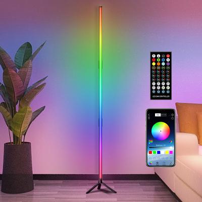 China EUROPEAN Folding Smart RGB LED Floor Lamp Light with APP for Living Room Decoration Atmosphere Standing Lighting for sale