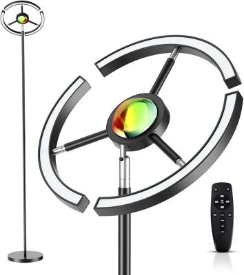 China EUROPEAN 2 in 1 LED Floor Lamp 180CM Dimmable RGB Standing Lights Sunset Projection Lamp 7 Colors for Living Room Bedroom for sale