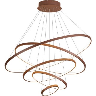 China Modern Warehouse LED Ceiling Lamp Art Ring Chandelier 220V 132W Nordic Minimalist Luxury Home Decoration for sale