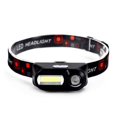 China Mini LED Portable Camping Headlight USB Rechargeable Headlamp Fishing Head Light Flashlight Torch XPE+COB for sale