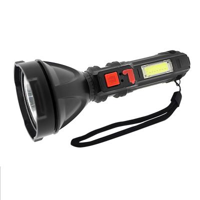 China USB Rechargeable 4 Mode Outdoor Tactical Spotlight LED Flashlight Rechargeable Ultra Bright Torch Light for sale