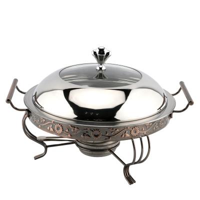 China Yuantai Stainless Steel Top Selling OEM/ODM Stainless Steel Round Chafing Dishes Shake Tray Serving Plato de frotamiento for sale