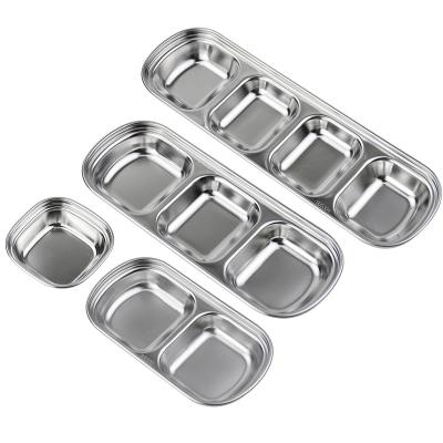 China Yuantai RTS Stocked Hot Selling Korean Stainless Steel Dish Dish Spice Tray Seasoning Dish With Different Size for sale