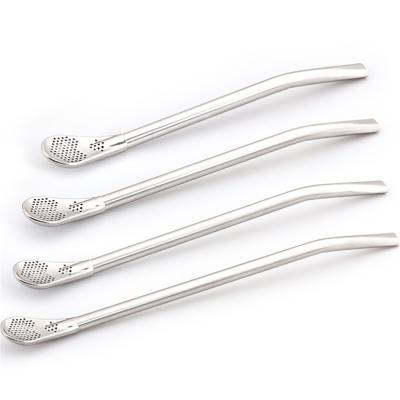 China Hot Selling Minimalist Yuantai RTS 304 Stainless Steel Spoon And Straw For Drink for sale