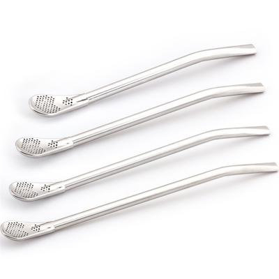 China Viable Hot Selling Yuantai OEM/ODM 304 Stainless Steel Spoon And Straw For Beverage for sale