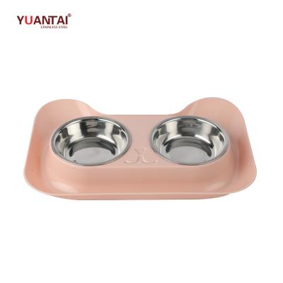 China 11CM Automatic Basin Cat Head Stainless Steel Pet Bowl Cat Bowl Doubles As Pet Driver Dog Bowl Stainless Steel Food for sale