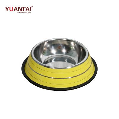 China Viable Wholesale Stainless Steel Pet Food Bowl Feeder Different Size Container Pet Feeder Food Feeder for sale